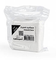 Розетка Cablexpert (NCAC-2F5E-01) 2хRJ-45, Cat5Е, зовнішня, білий