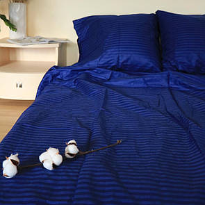 Двоспальне постільна білизна Luxury страйп-сатин