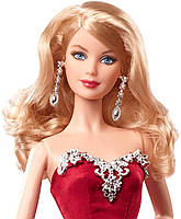 Колекційна лялька Барбі Святкова в червоній сукні Barbie Holiday 2015 Блондинка CHR76, фото 6