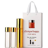 Мужской мини парфюм Clinique Happy for Men, набор 3х15 мл