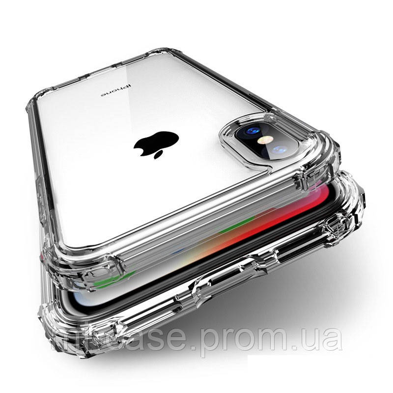 Силіконовий прозорий чохол для iPhone XS посилені кути