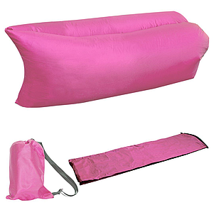 Надувний диван ламзак Supretto Air Sofa (Lamzak) матрац, шезлонг, 233 х 82 x 41 см. Рожевий, 2330.0, Для дітей та дорослих, Нейлон