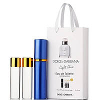 Чоловічі мініпарфуми Dolce&Gabbana Light Blue, набір 3х15 мл