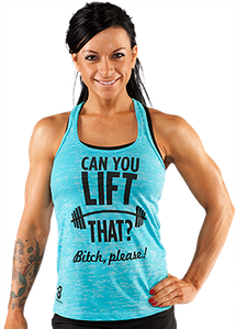 Спортивна жіноча майка Bodybuilding Clothing Women's Can You Lift That Tank блакитна L