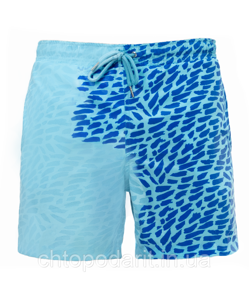 Шорты хамелеон для плавания, пляжные мужские спортивные меняющие цвет малиновый-синий размер 2XL код 26-0022 - фото 5 - id-p1203664371