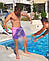 Шорты хамелеон для плавания, пляжные мужские спортивные меняющие цвет синие с рисунком размер 2XL код 26-0154, фото 10