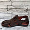 Чоловічі шкіряні сандалі коричневого кольору, фото 3