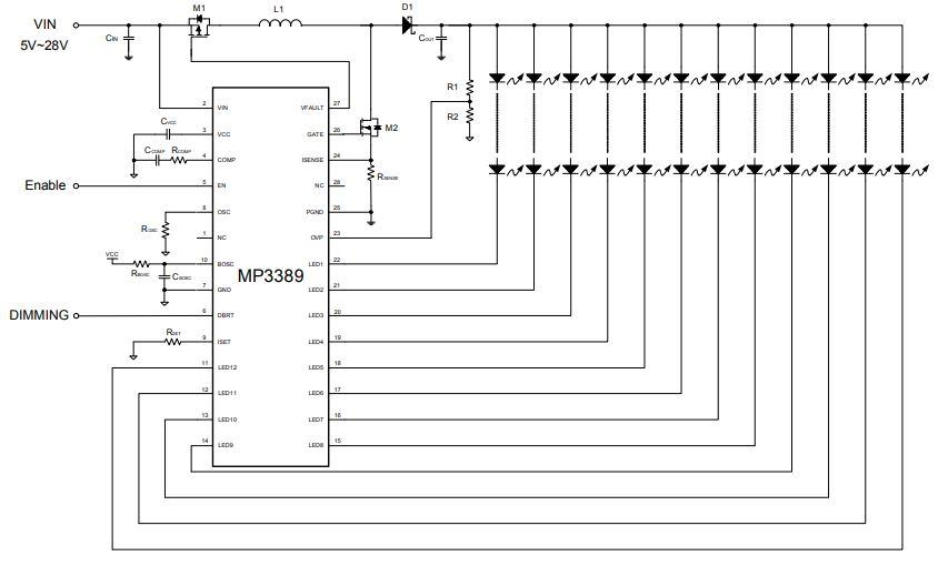 MP3389EF світлодіодний драйвер LED TSSOP28, фото 1