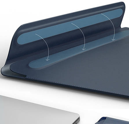 Папка-конверт Wiwu Skin Pro2 Leather для MacBook 13,3" blue, фото 1