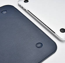 Папка-конверт Wiwu Skin Pro2 Leather для MacBook 13,3" blue, фото 4