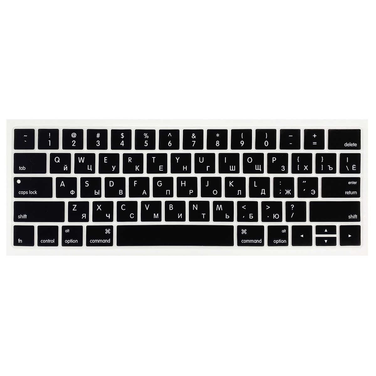 Накладка на клавіатуру Touch Bar для MacBook Pro 13"/15" (2016-2019) black з рос. літерами, амер.р-ка