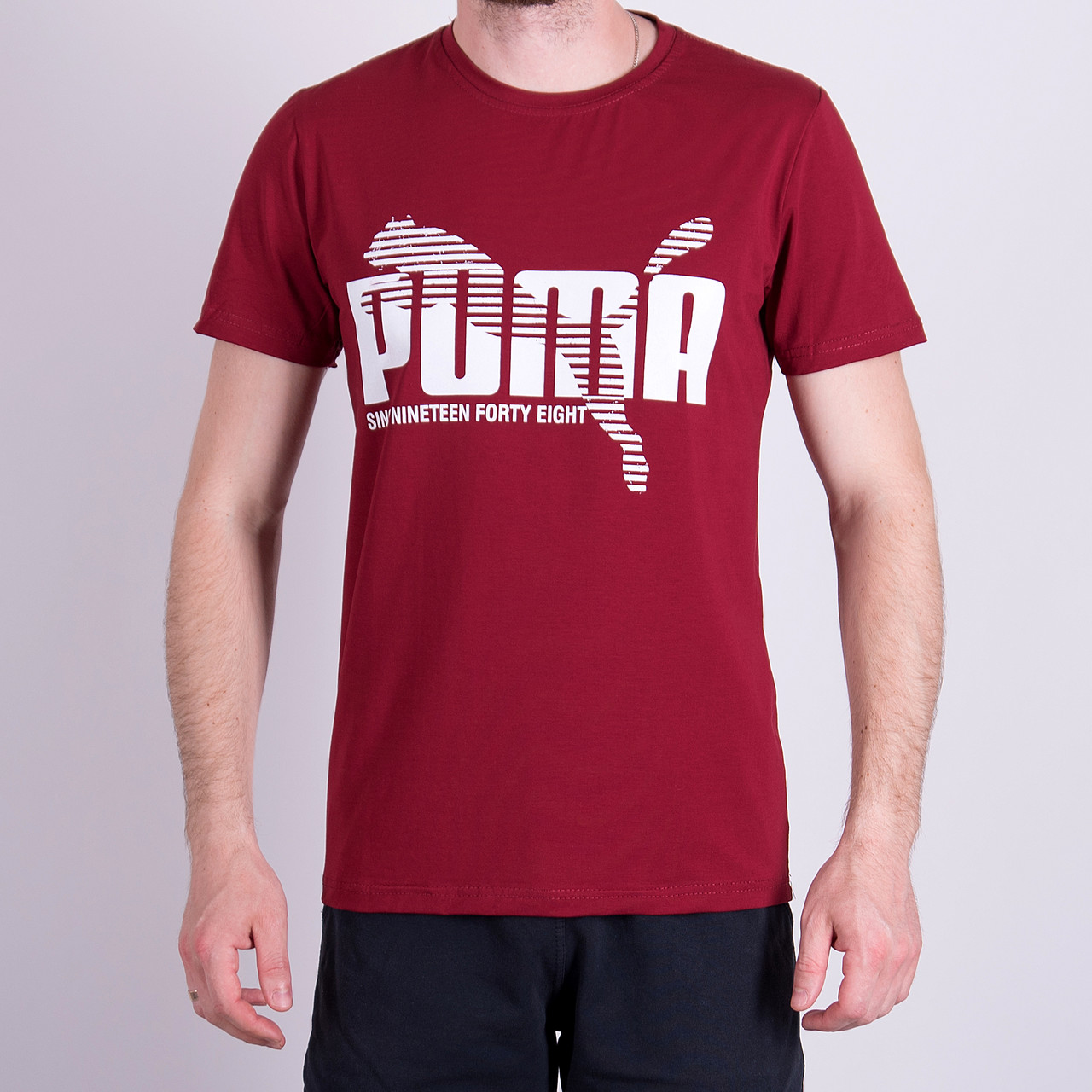 Чоловіча футболка Puma, кольору бордо - фото 1 - id-p1219333629