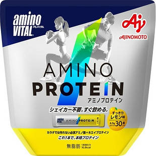 Ajinomoto Amino Vital Protein Lemon сироватковий протеїн, 30 стіків по 4,3 г