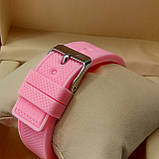 Кварцевий наручний спортивний годинник Lacoste рожевого кольору з принтом на циферблаті, силіконовий ремінець, фото 3