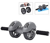 Тренажер Колесо Двойного Действия с Ковриком Power Stretch Roller