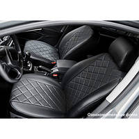 Чохли Kia Sportage 2015- (зад. сид. 60/40) еко-шкіра, ромб /чорні Seintex