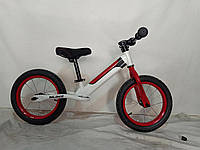 Детский беговел (велобег) на надувных колесах 16 дюймов Crosser BALANCE bike JK-07 AIR белый