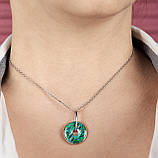 Каблучка срібна жіноча 925 проби з емаллю, кільце зі справжнього срібла для дівчини, фото 4