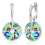 Каблучка срібна жіноча 925 проби з емаллю, кільце зі справжнього срібла для дівчини, фото 7