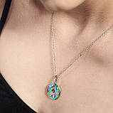 Каблучка срібна жіноча 925 проби з емаллю, кільце зі справжнього срібла для дівчини, фото 3