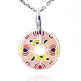 Каблучка срібна жіноча 925 проби з емаллю, кільце зі справжнього срібла для дівчини, фото 4