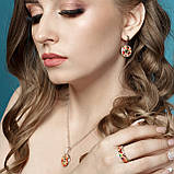 Каблучка срібна жіноча 925 проби з емаллю, кільце зі справжнього срібла для дівчини, фото 6