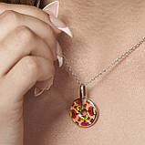 Каблучка срібна жіноча 925 проби з емаллю, кільце зі справжнього срібла для дівчини, фото 5