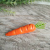 Морква штучна -муляж з пінопласту, 6.5см 6 шт\уп., фото 5