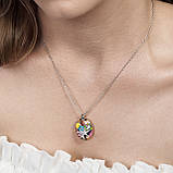 Каблучка срібна жіноча 925 проби з емаллю, кільце зі справжнього срібла для дівчини, фото 5