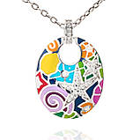 Каблучка срібна жіноча 925 проби з емаллю, кільце зі справжнього срібла для дівчини, фото 4