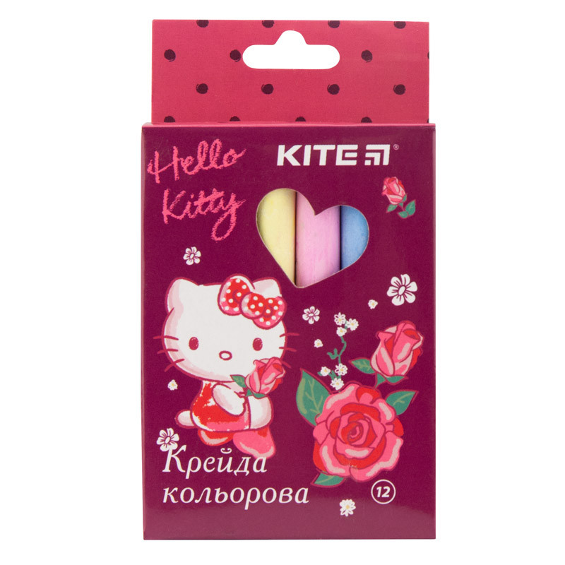 Крейда кольорова Kite, 12 кольорів, Hello Kitty HK19-075