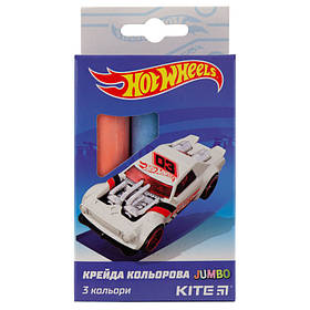 Крейда кольорова Kite Jumbo, 3 кольорі, Hot Wheels HW19-077