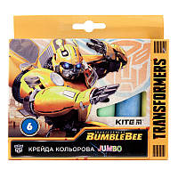 Крейда кольорова Kite Jumbo, 6 кольорів, Transformers BumbleBee Movie TF19-073