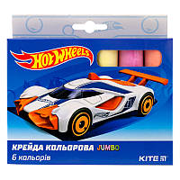 Крейда кольорова Kite Jumbo, 6 кольорів, Hot Wheels HW19-073