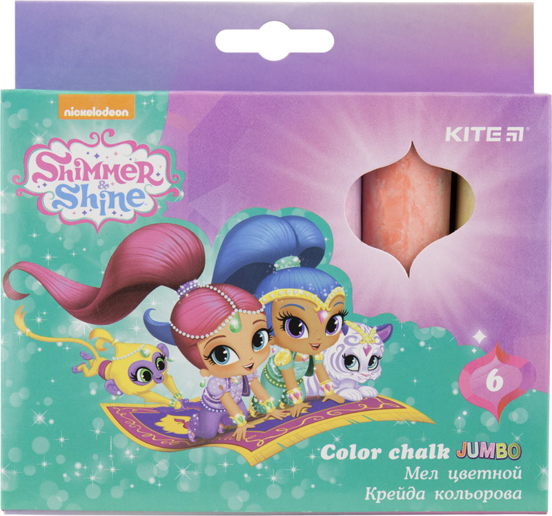 Крейда кольорова Jumbo, 6 кольорів, Shimmer&Shine SH18-073