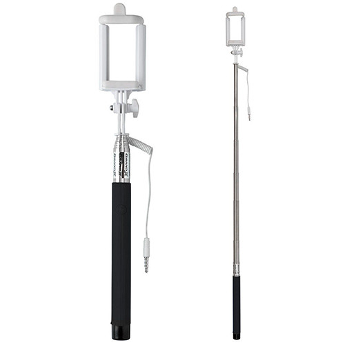 Монопод для селфі Monopod Grand-X Classic c кабелем  U-кріплення 235-1005мм Black