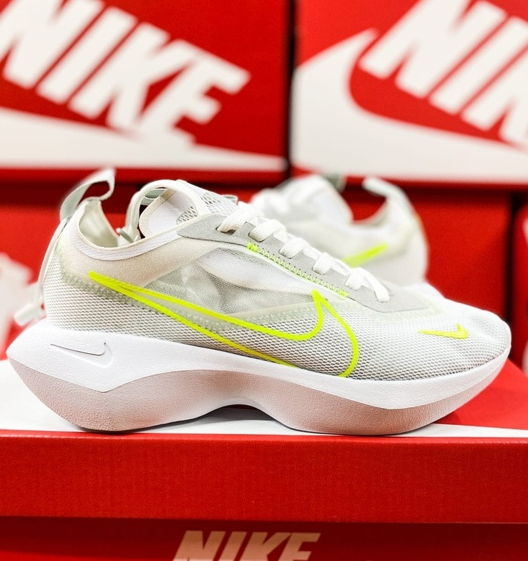 Жіночі кросівки Nike Vista Lite білі з жовтим літні у сітку. Живе фото. топ, фото 1