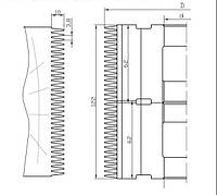 Комплект фрез для сращивания древесины по длине (Макрошип 3,8х10мм) 120х32х128
