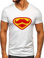 Мужская двухслойная футболка с принтом "Усы".
