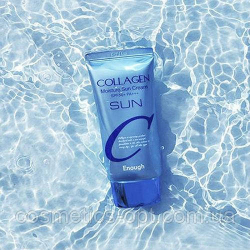 ПРИМ’ЯТА КОРОБОЧКА! Вологий сонцезахисний крем з колагеном Enough Collagen Moisture Sun Cream Spf 50+ PA+++, 50 g