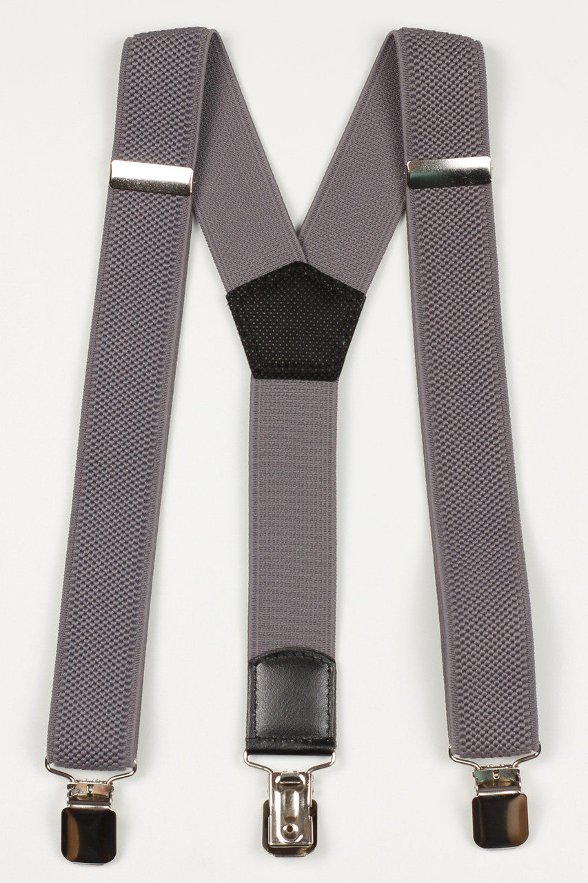 Підтяжки підліткові середні Y30 Top Gal середньо-сірі однотонні