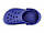 Дитячі крокси яскраво сині, сабо баябенд із закритим носком шльопанці літні з написом збоку Crocs Kids’ Bayaband, оригінал, фото 3