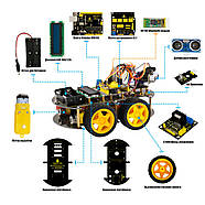Arduino набір — багатофункціональний робот автомобіль 4WD Bluetooth DIY KIT, фото 3
