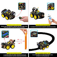 Arduino набір — багатофункціональний робот автомобіль 4WD Bluetooth DIY KIT, фото 8