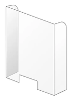 Захисний екран із прозорого акрилу 700*600 мм, товщина акрилу 4 мм