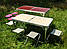ПОСИЛЕНИЙ зручний розкладний стіл для пікніка та 4 стільця, фото 3