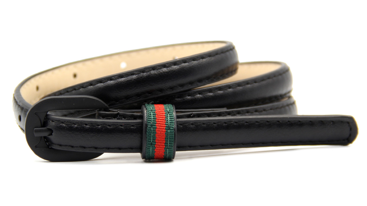 Ремінь вузький GUCCI жіночий шкіряний