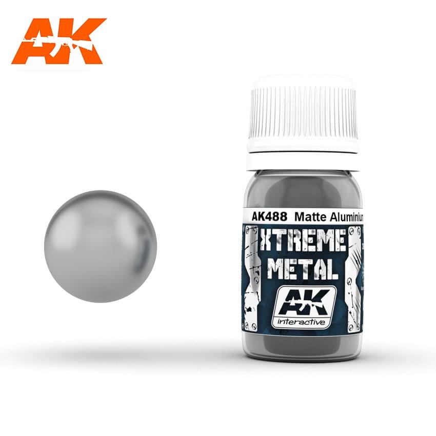 Фарба емалева металік матовий алюміній 30 мл. AK-AK INTERACTIVE-488