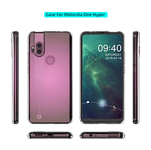 Ультратонкий 0,3 мм чохол для Motorola One Hyper прозорий, фото 5
