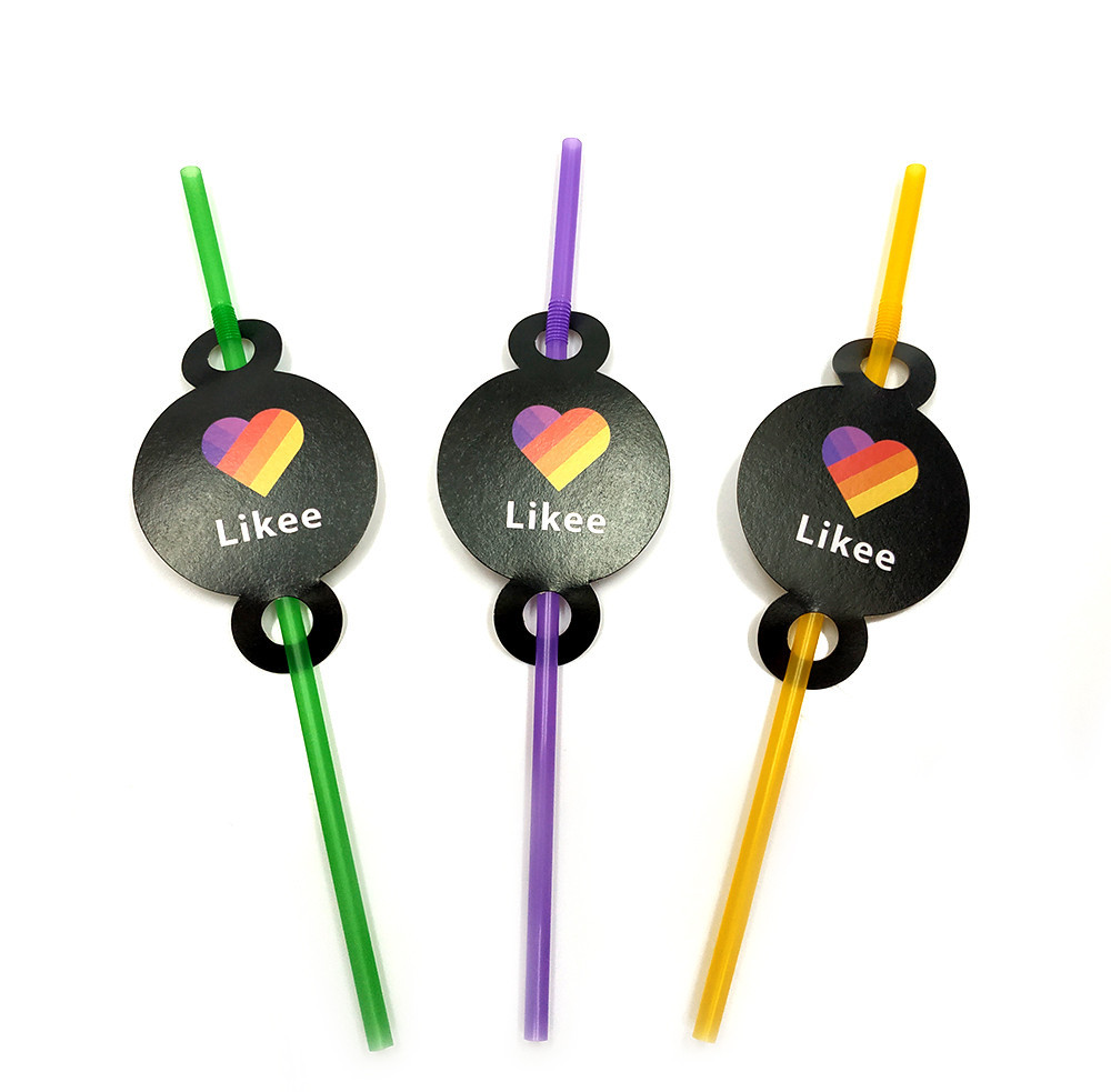 Трубочки Лайки / Likee Чорний коктейльні з гофрою (8 шт/уп.)-